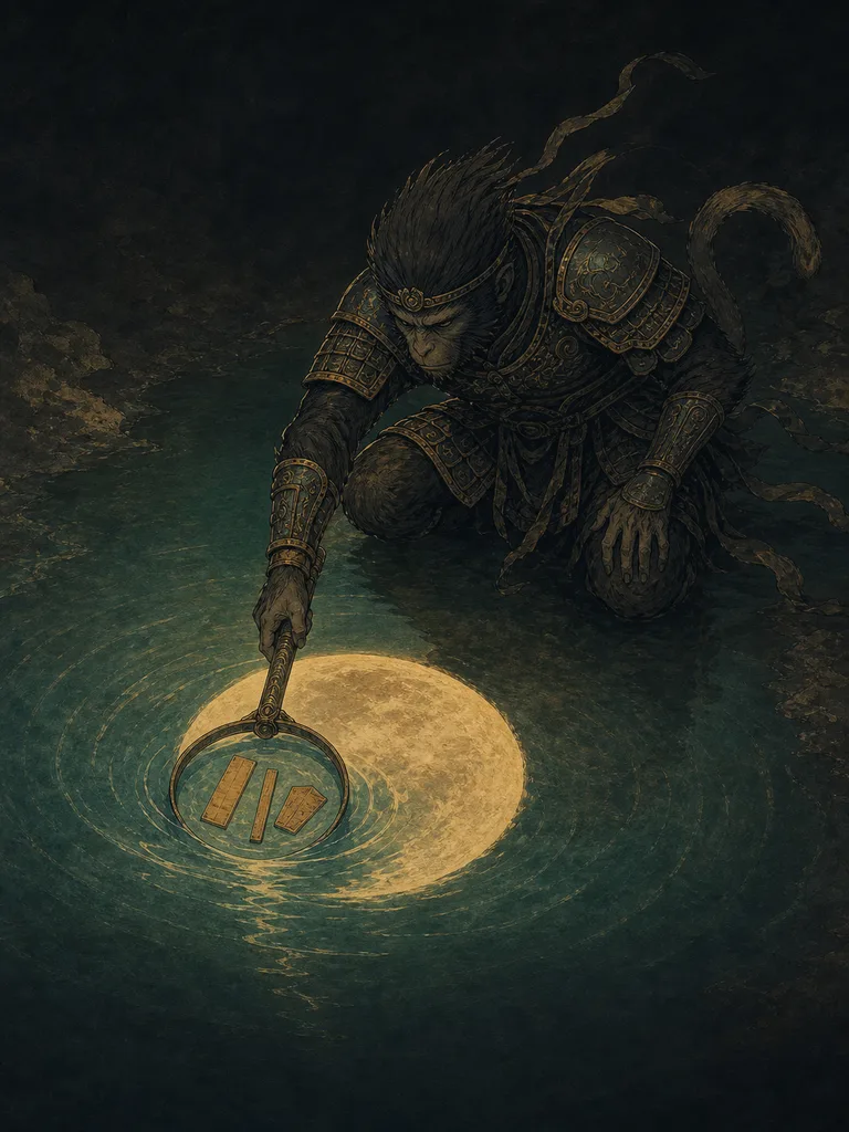 Monkey Fishes the Moon